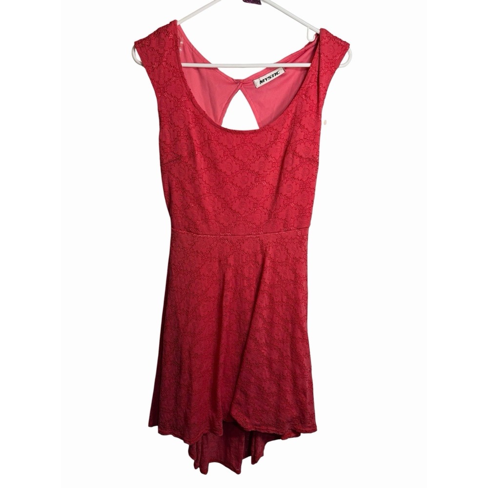 mystic juniors sleeveless backless dress size large short